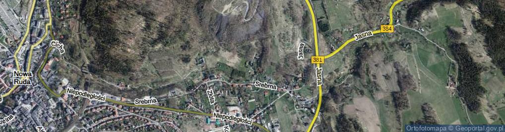 Zdjęcie satelitarne Krzywa ul.